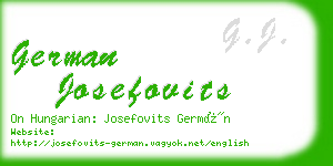 german josefovits business card
